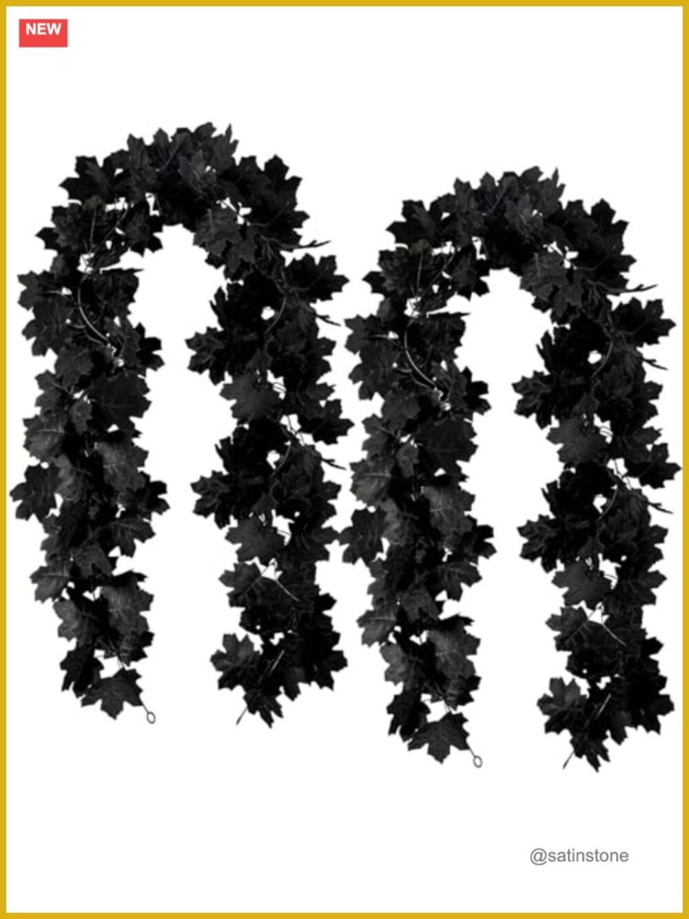 2 Pack Maple Leaf Garland Halloween Artificial Fall Vines Home Decor 11.8ft